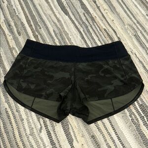 lululemon athletica Green and Black Performance Shorts